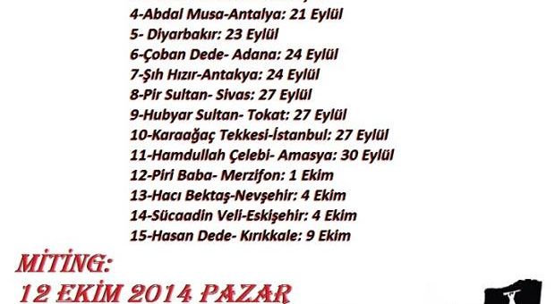 Alevilerin Büyük Ankara Yürüyüşü 12 Ekim 2014 Ankara Sıhhiye Meydanındayız Foto 
