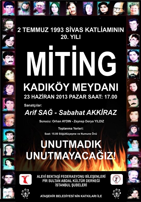 23 Haziran'da Kadıköy'de, 2 Temmuz'da Sivastayız...