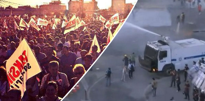 Onbinler karanfillerle Taksim’den haykırdı, polis saldırdı!
