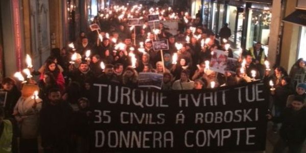Metz'de Maraş ve Roboski için eylem