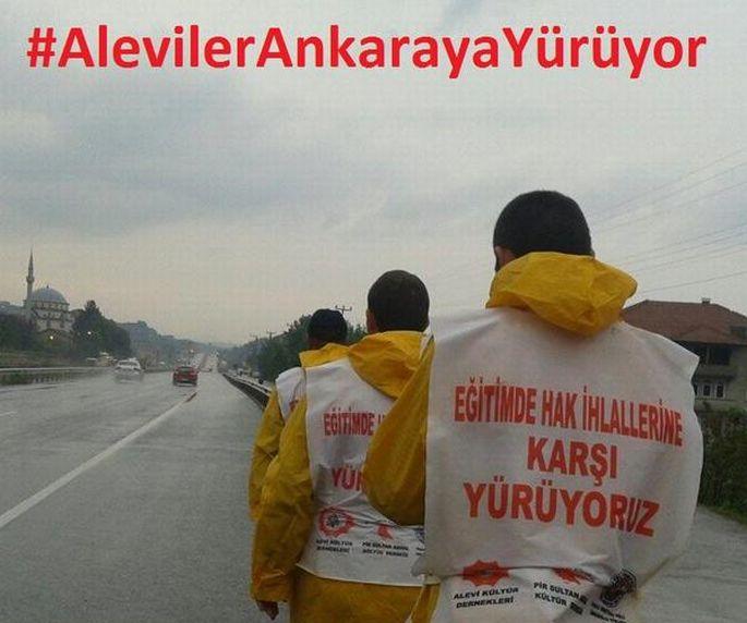Alevilerin yürüyüşüne Twitter’dan destek